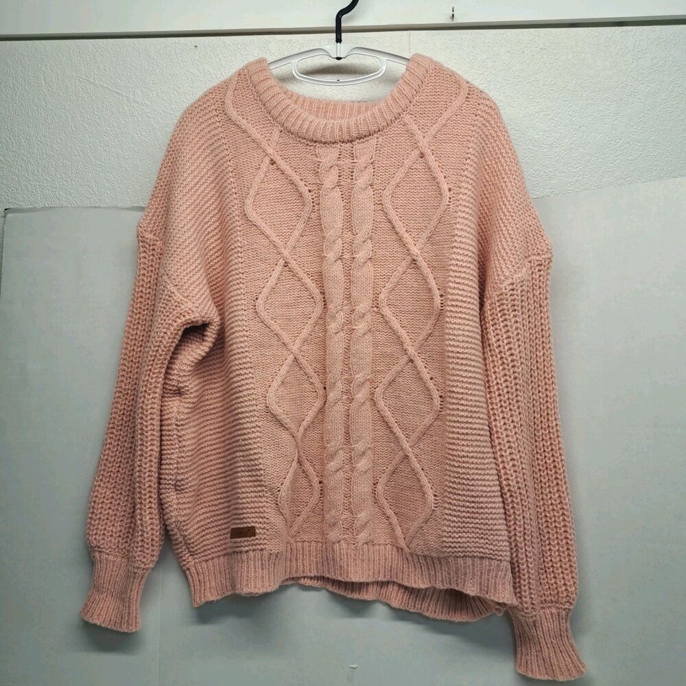 Simply Southern Pink Cable Knit Sweater Women’s Size 2XL